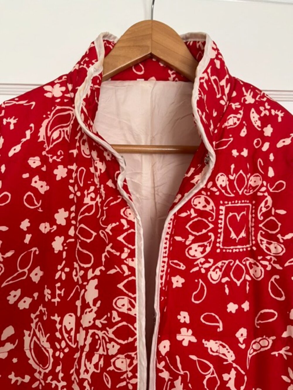 Free People Inspired Quilted Cropped Puffer Jacket in Bandana Pattern | Size M - Picture 3 of 8